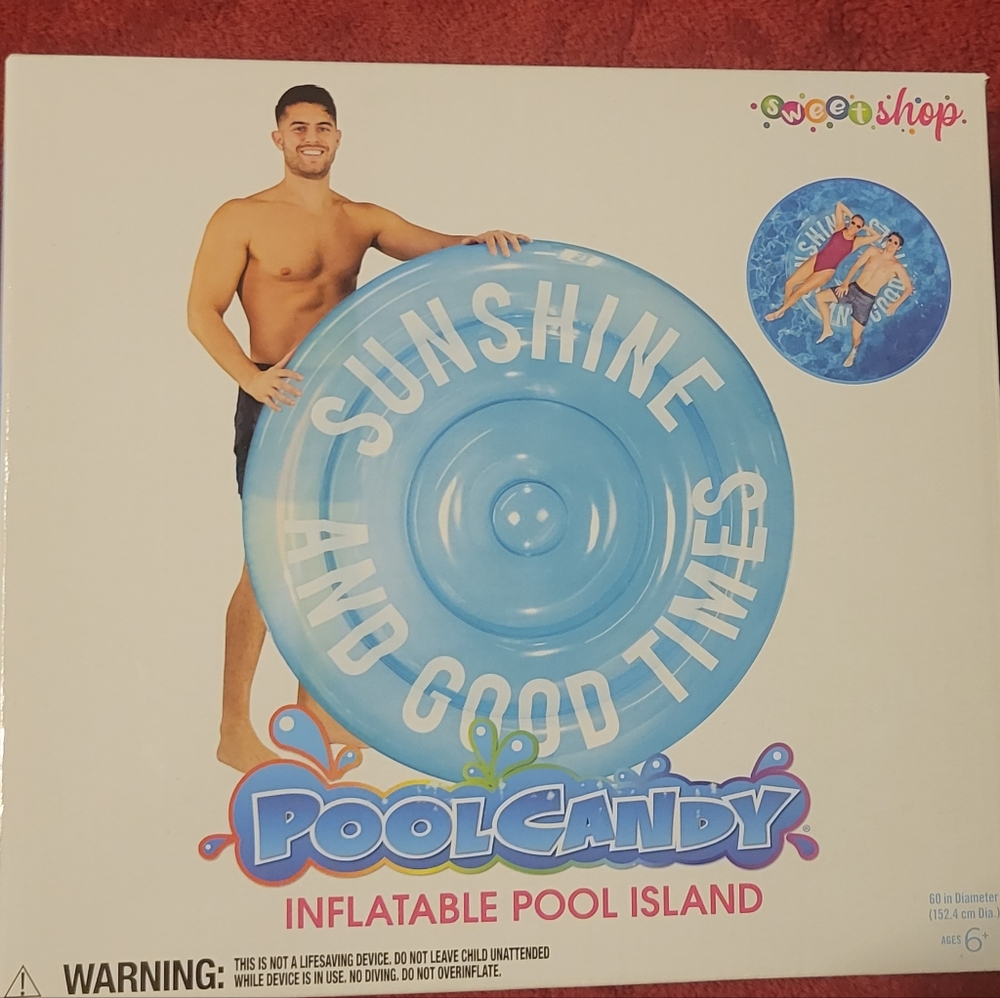 PoolCandy Inflatable Pool Island Float - Picture 2 of 5